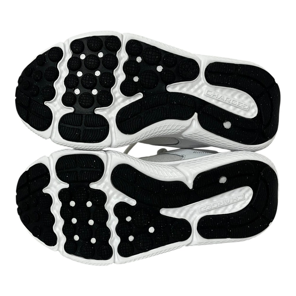 Under Armour Womens Charged Assert 10 Running Shoes White Black 3026179-104 5.5 - Picture 4 of 8